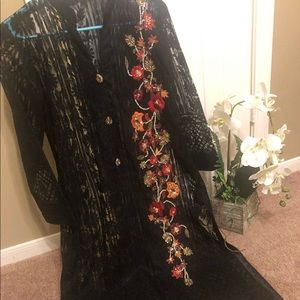 Black shirt with embroidery